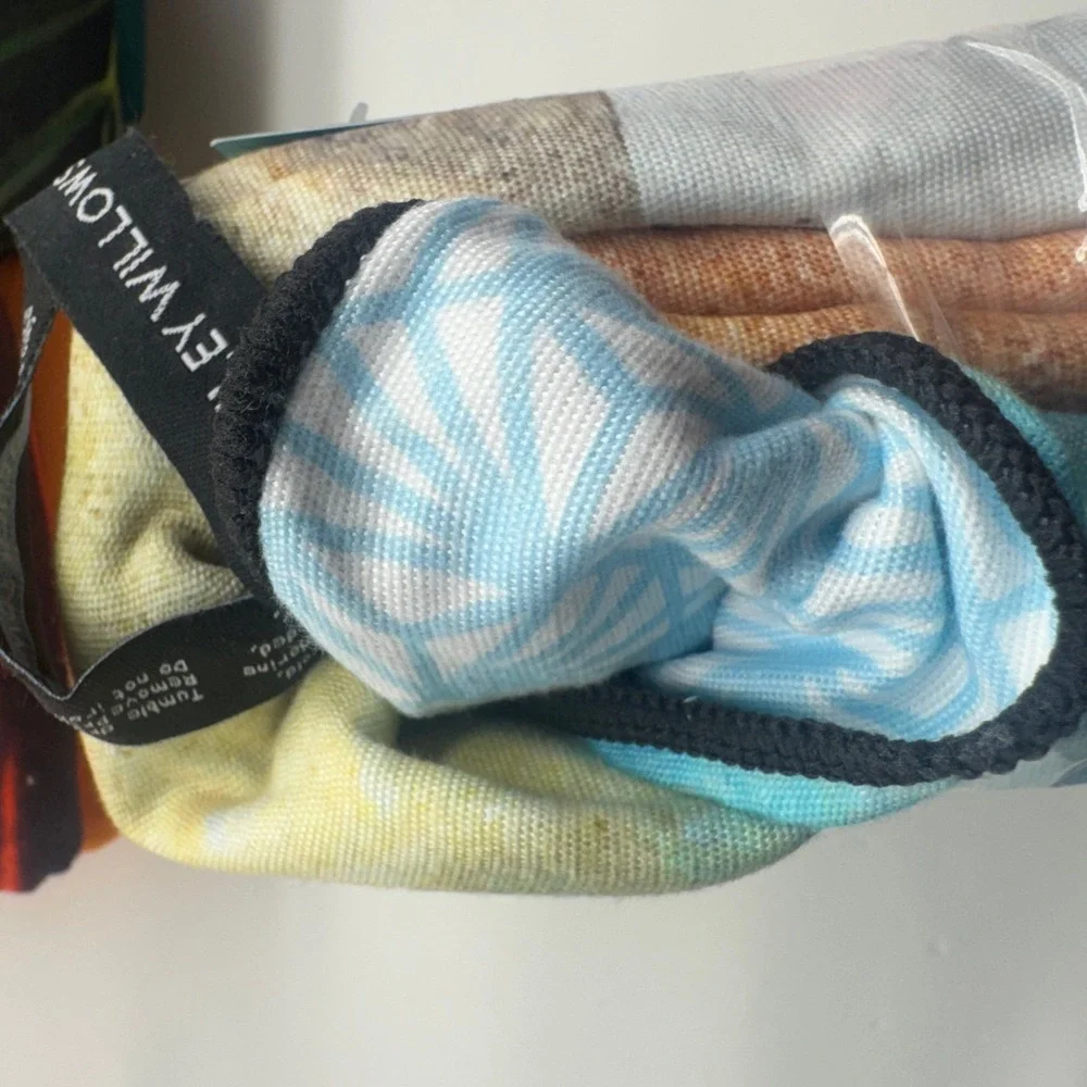 Lot of 3 Whitley Willows Microfiber Beach Towels Sunset Shells Tropical 35x70